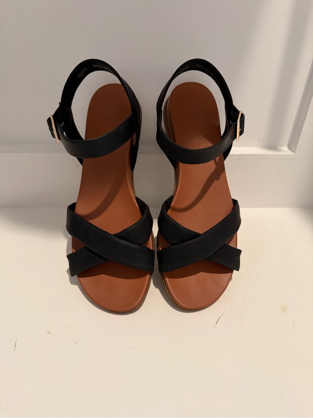 Women’s Black Strappy Flat Sandals